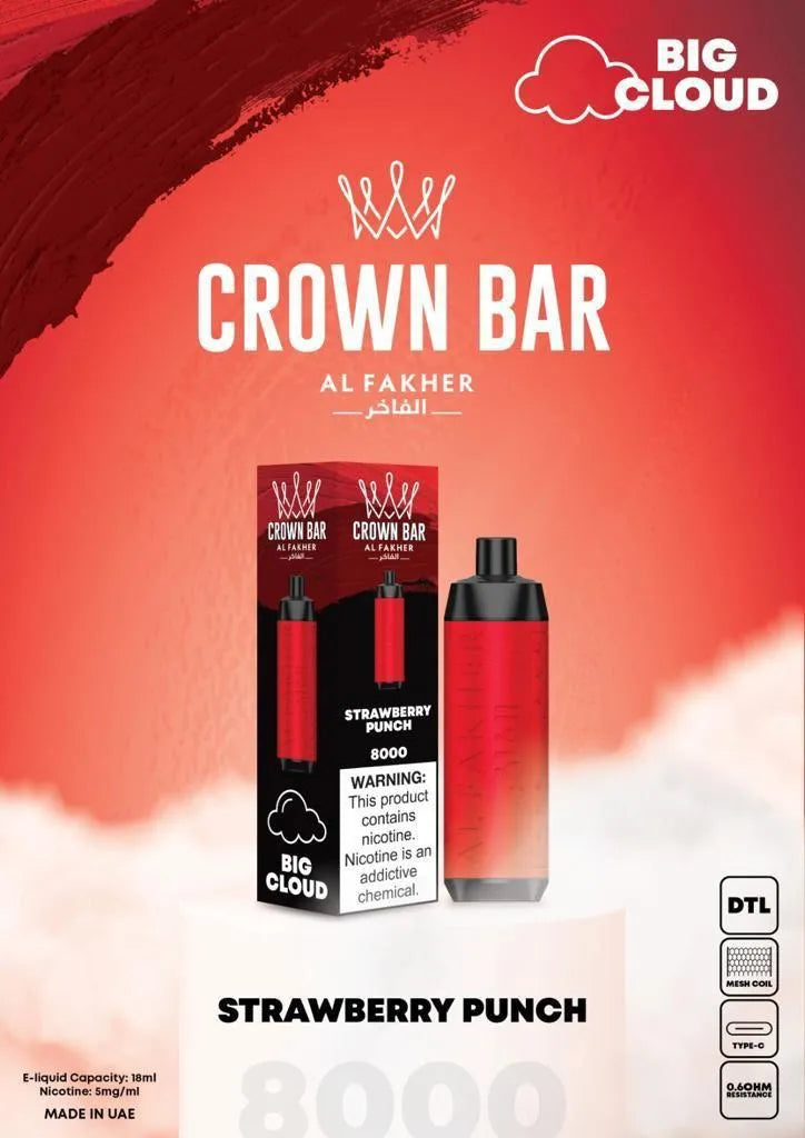 Al Fakher Crown Bar 8000 Puff Disposable Vape