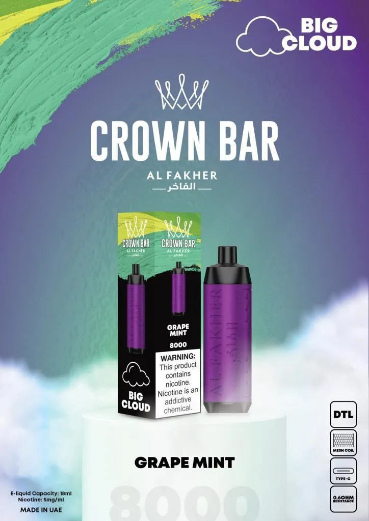 Al Fakher Crown Bar 8000 Puff Disposable Vape