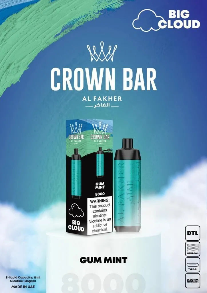 Al Fakher Crown Bar 8000 Puff Disposable Vape