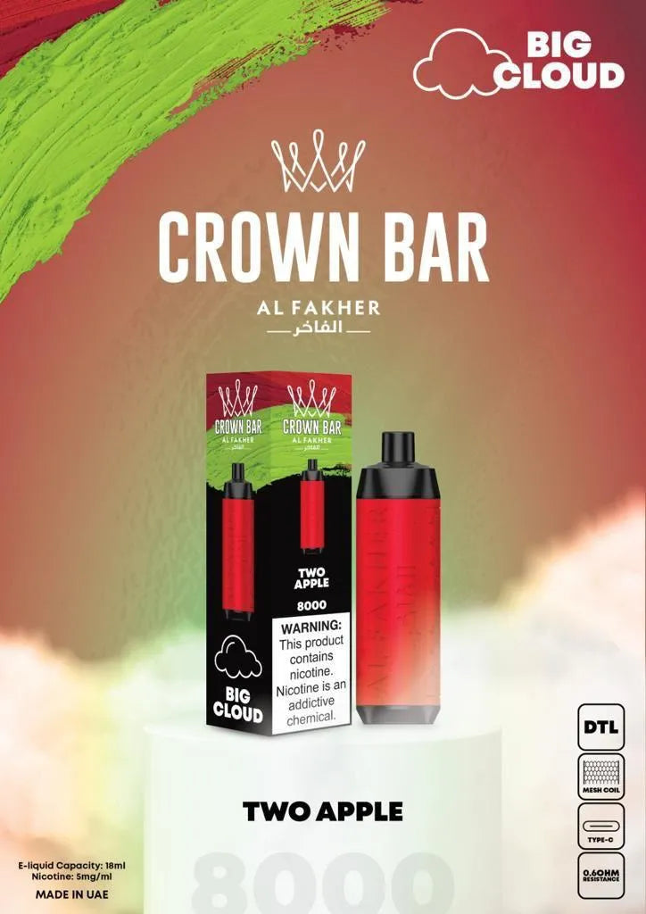 Al Fakher Crown Bar 8000 Puff Disposable Vape