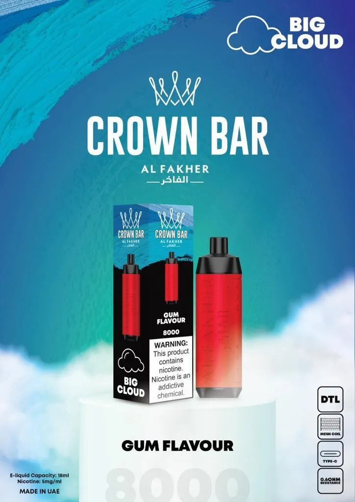 Al Fakher Crown Bar 8000 Puff Disposable Vape