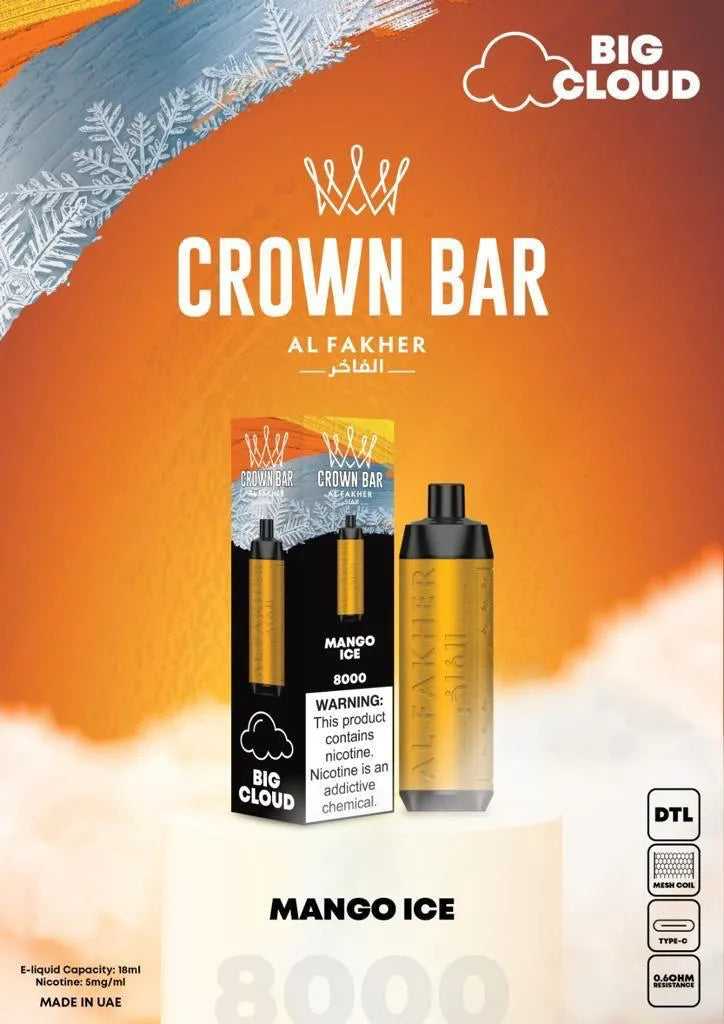 Al Fakher Crown Bar 8000 Puff Disposable Vape
