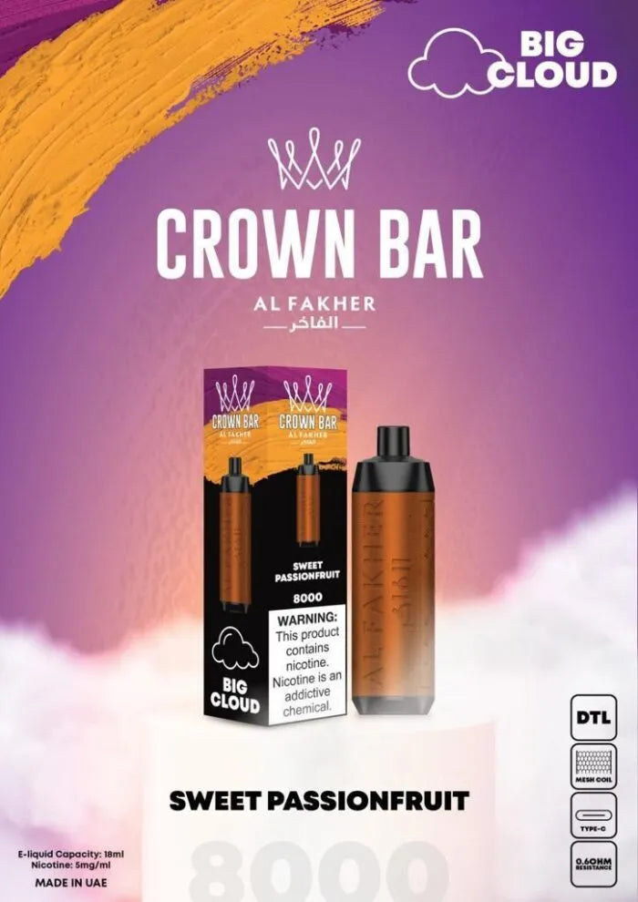Al Fakher Crown Bar 8000 Puff Disposable Vape