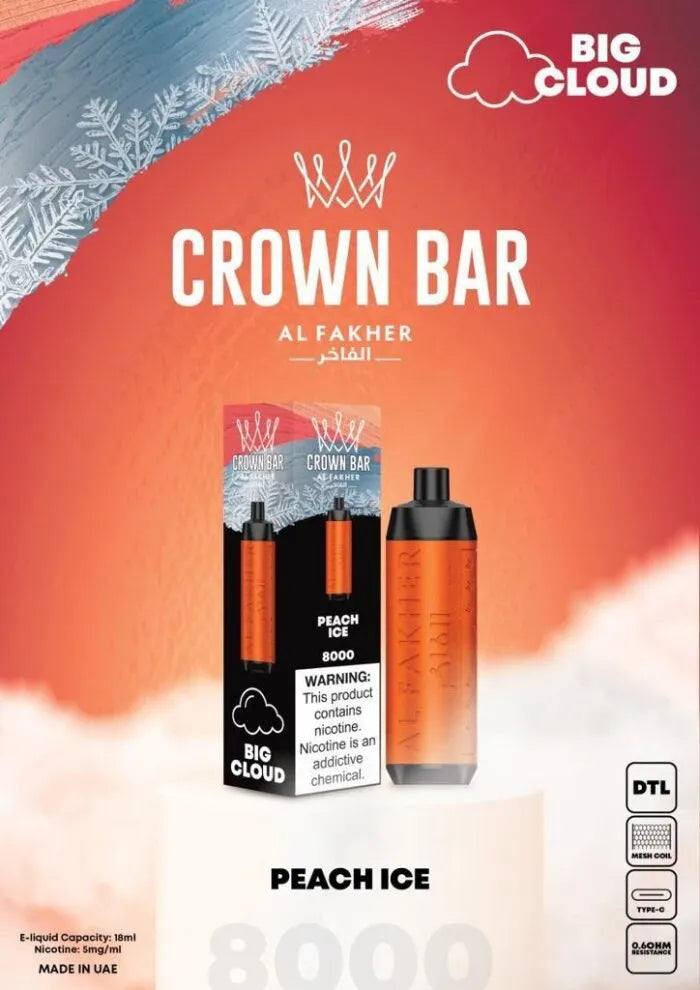 Al Fakher Crown Bar 8000 Puff Disposable Vape