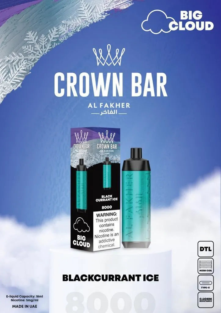 Al Fakher Crown Bar 8000 Puff Disposable Vape