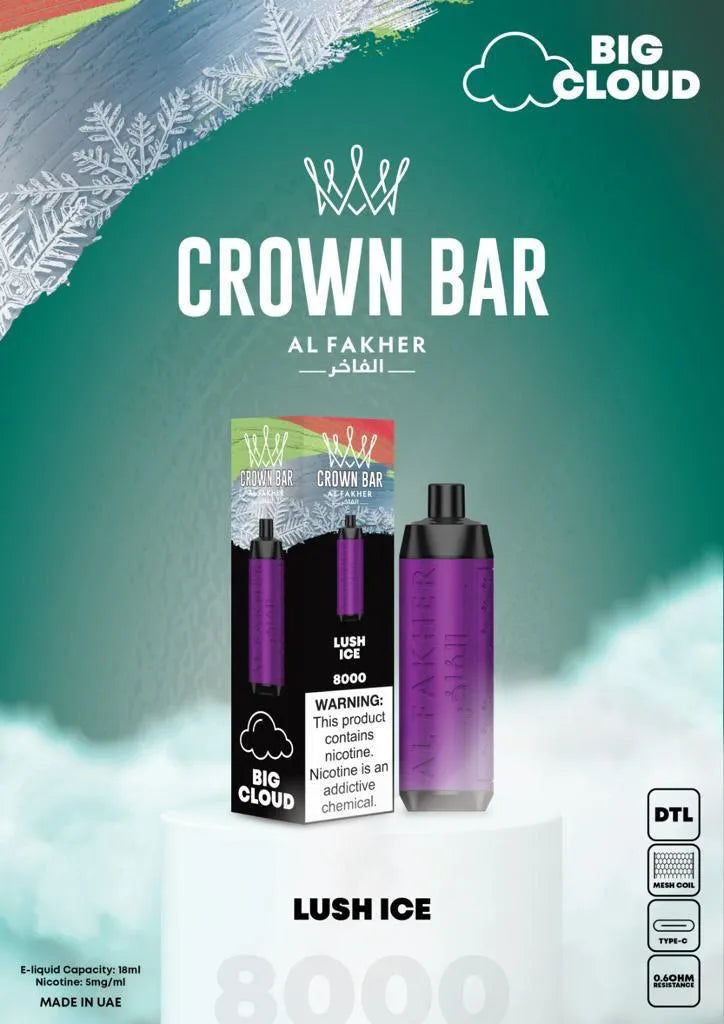 Al Fakher Crown Bar 8000 Puff Disposable Vape