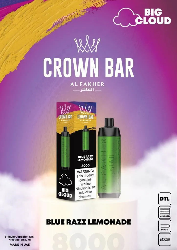 Al Fakher Crown Bar 8000 Puff Disposable Vape