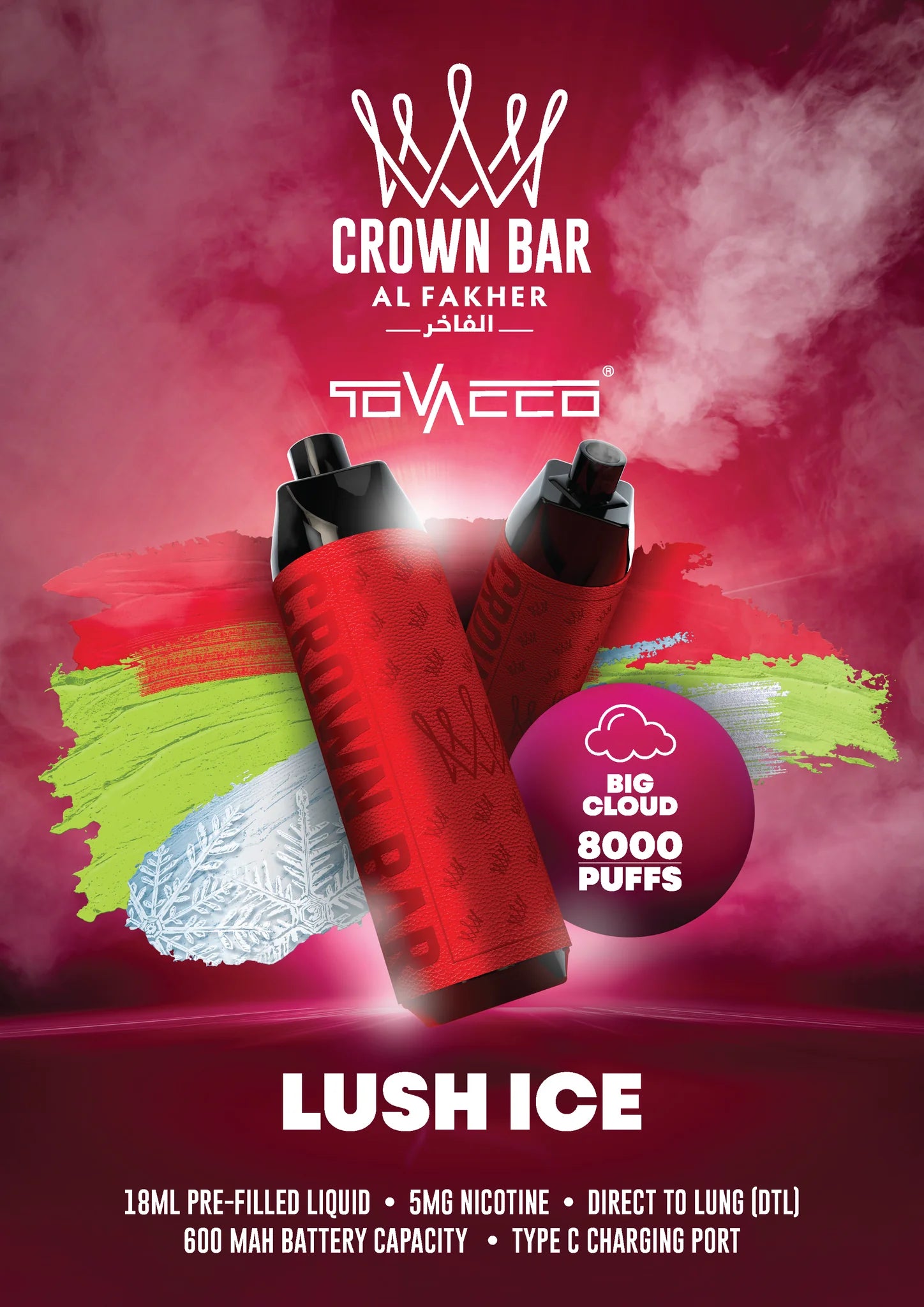 Al Fakher Crown Bar 8000 Puff Disposable Vape