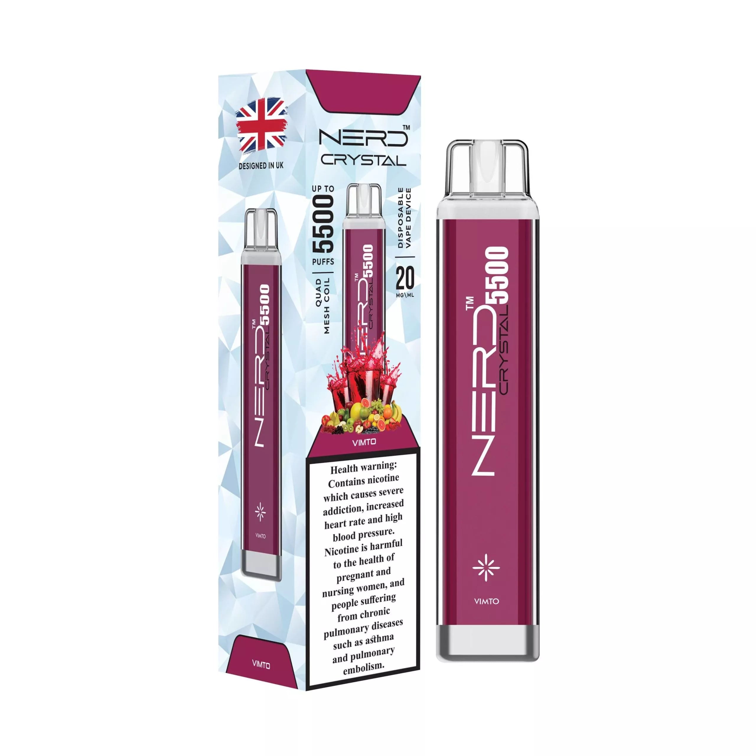 Nerd Crystal 5500 Puffs Disposable 20mg Nicotine Strength