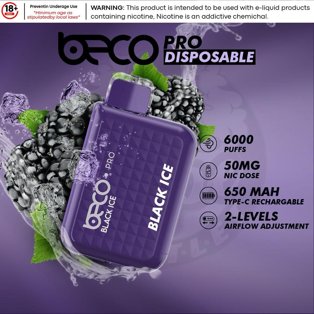 BECO PRO 6000 Puffs Disposable 20mg/50mg NICOTINE UAE