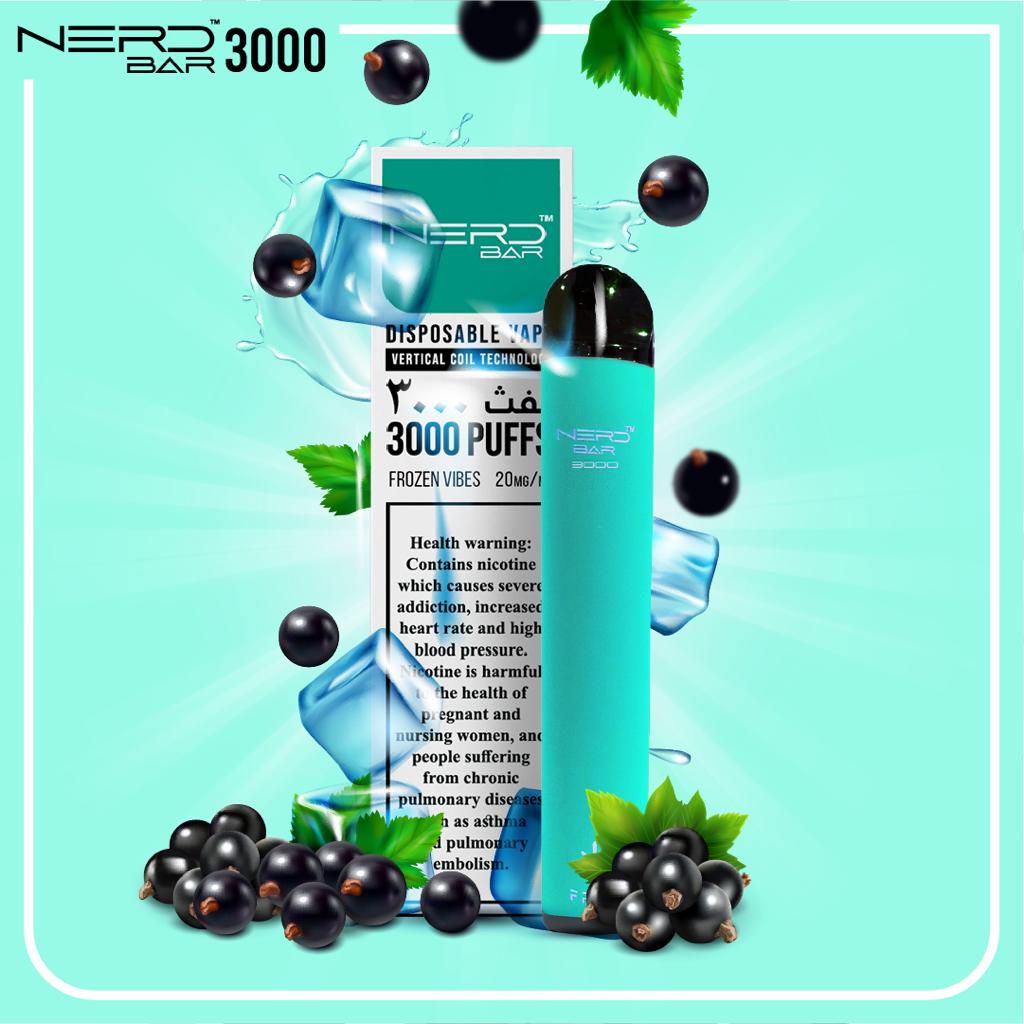 NERD BAR 3000 PUFFS DISPOSABLE PEN 20MG NICOTINE