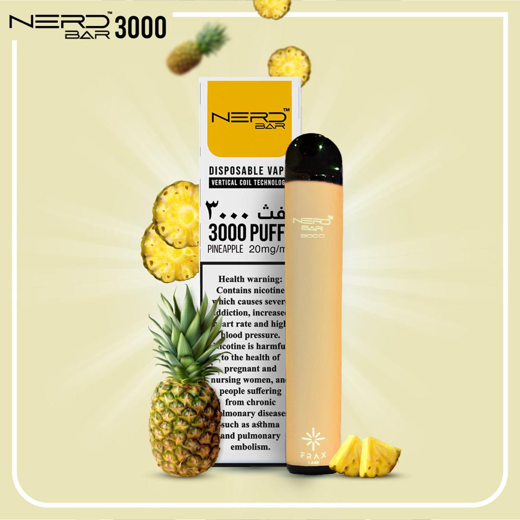 NERD BAR 3000 PUFFS DISPOSABLE PEN 20MG NICOTINE