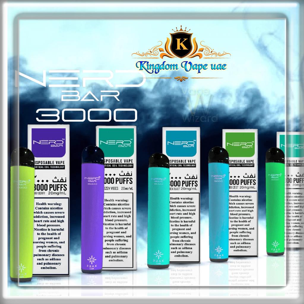 NERD BAR 3000 PUFFS DISPOSABLE PEN 20MG NICOTINE