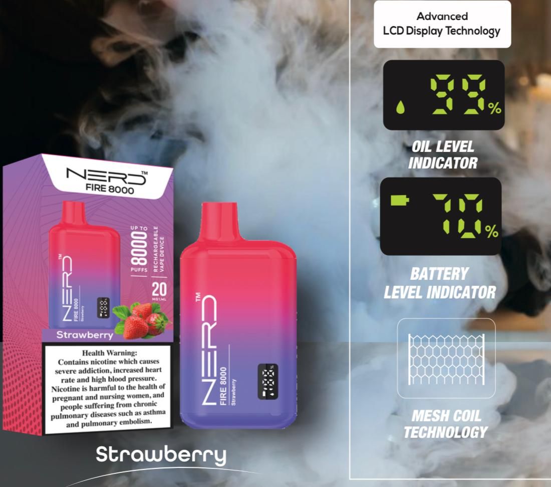 Nerd Fire 8000 Puffs 20mg Nicotine Disposable Kit