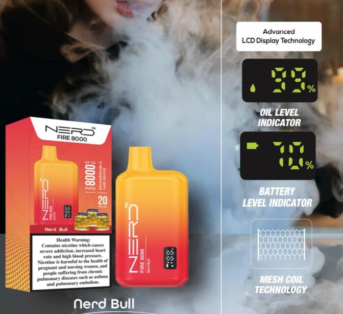 Nerd Fire 8000 Puffs 20mg Nicotine Disposable Kit