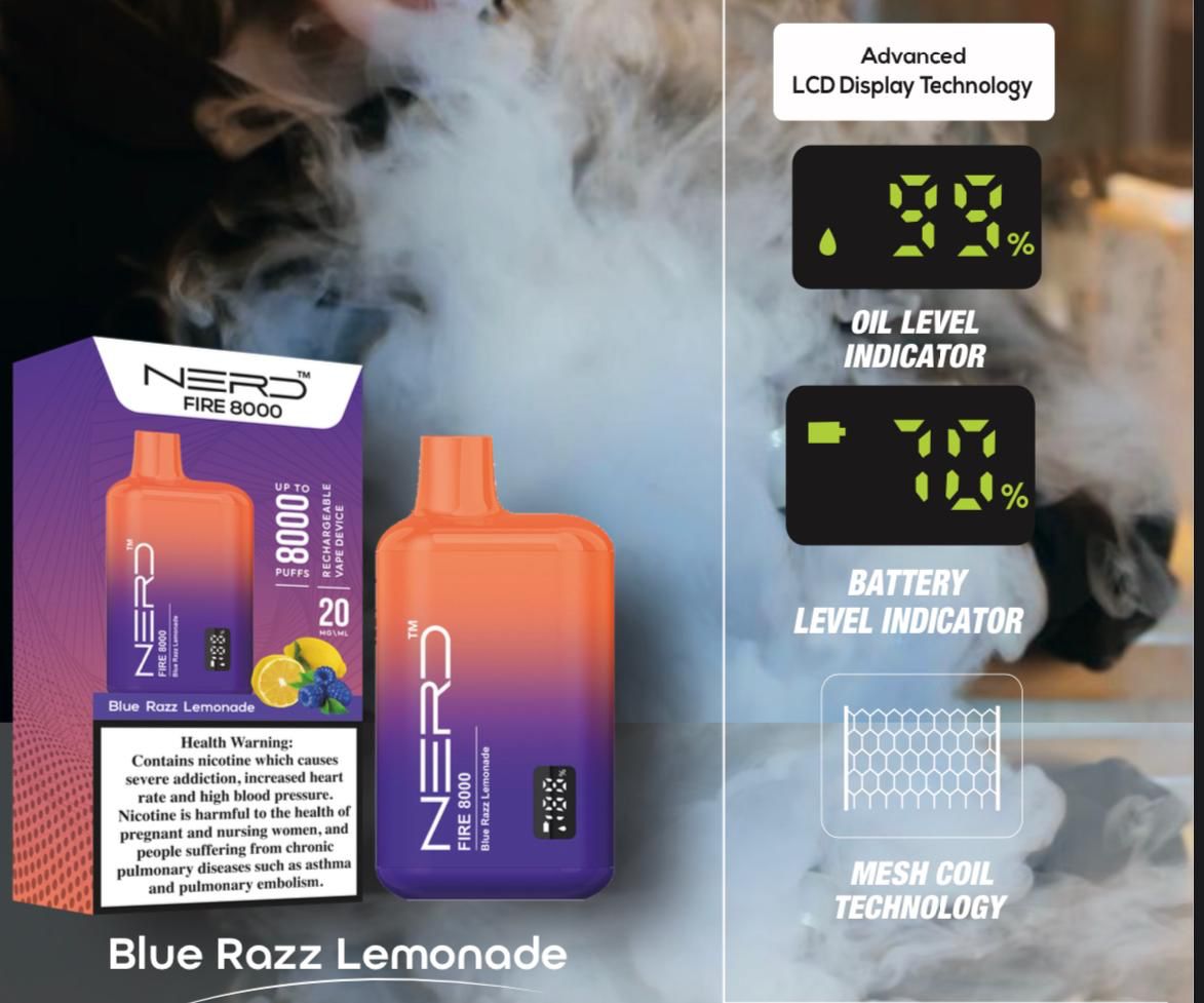 Nerd Fire 8000 Puffs 20mg Nicotine Disposable Kit