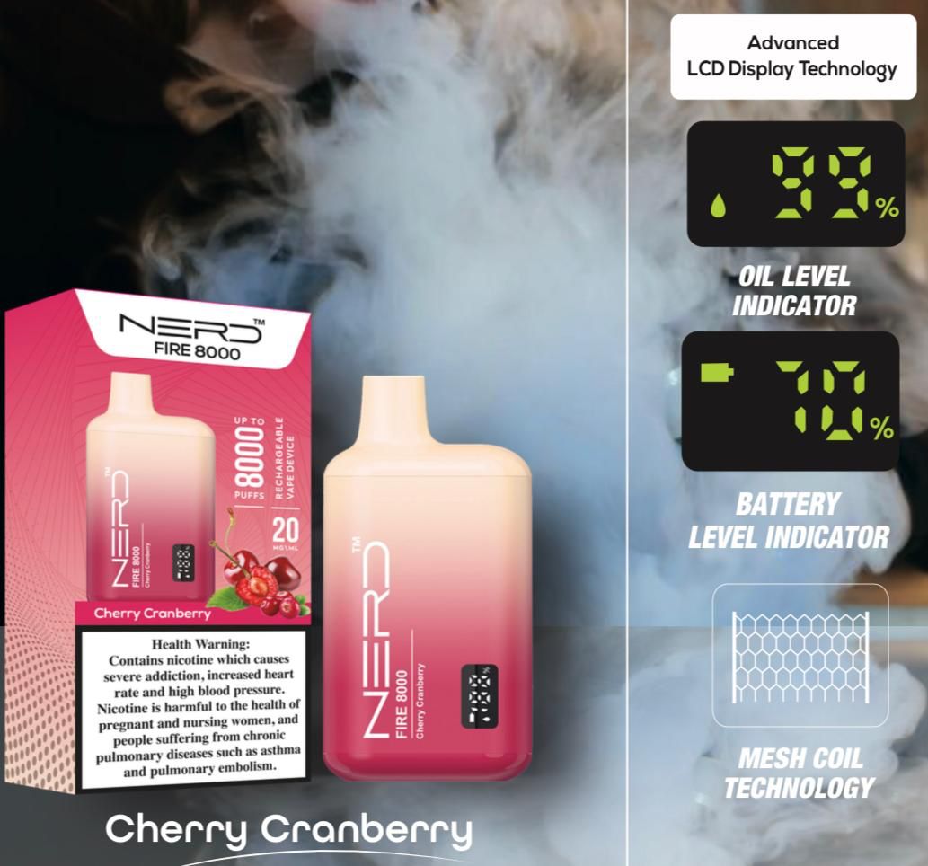 Nerd Fire 8000 Puffs 20mg Nicotine Disposable Kit