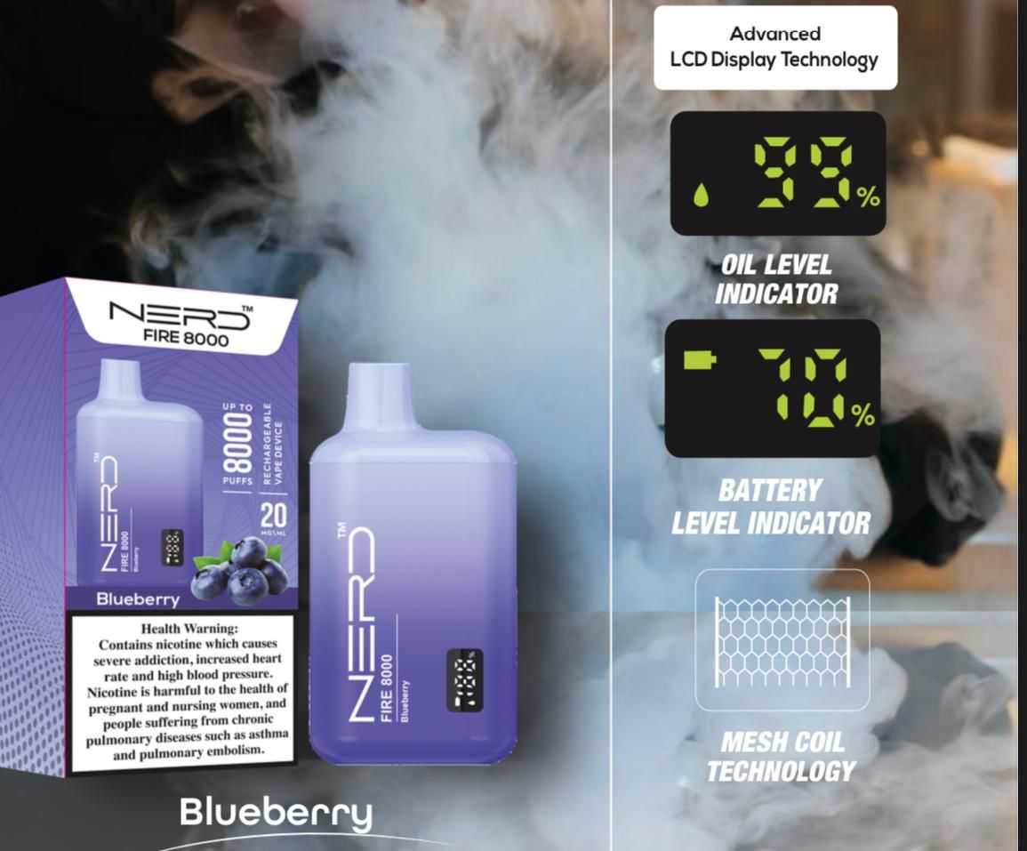 Nerd Fire 8000 Puffs 20mg Nicotine Disposable Kit