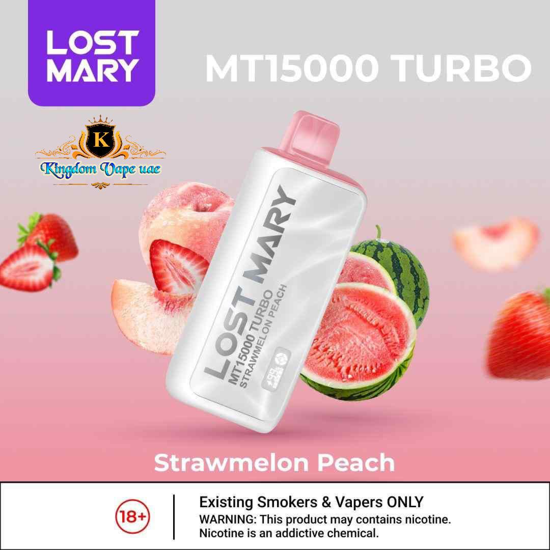 Strawmelon Peach Flavor - Lost Mary Turbo 15000 Puffs In Dubai