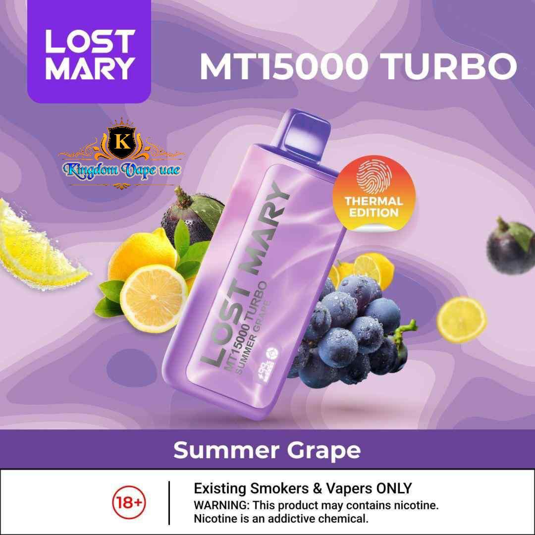 Summer Grape Flavor - Lost Mary Turbo 15000 Puffs In Dubai