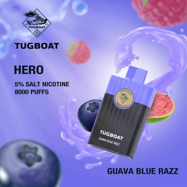 TUGBOAT HERO 8000 PUFFS DISPOSABLE KIT WITH 5% NICOTINE