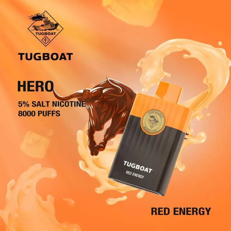 TUGBOAT HERO 8000 PUFFS DISPOSABLE KIT WITH 5% NICOTINE