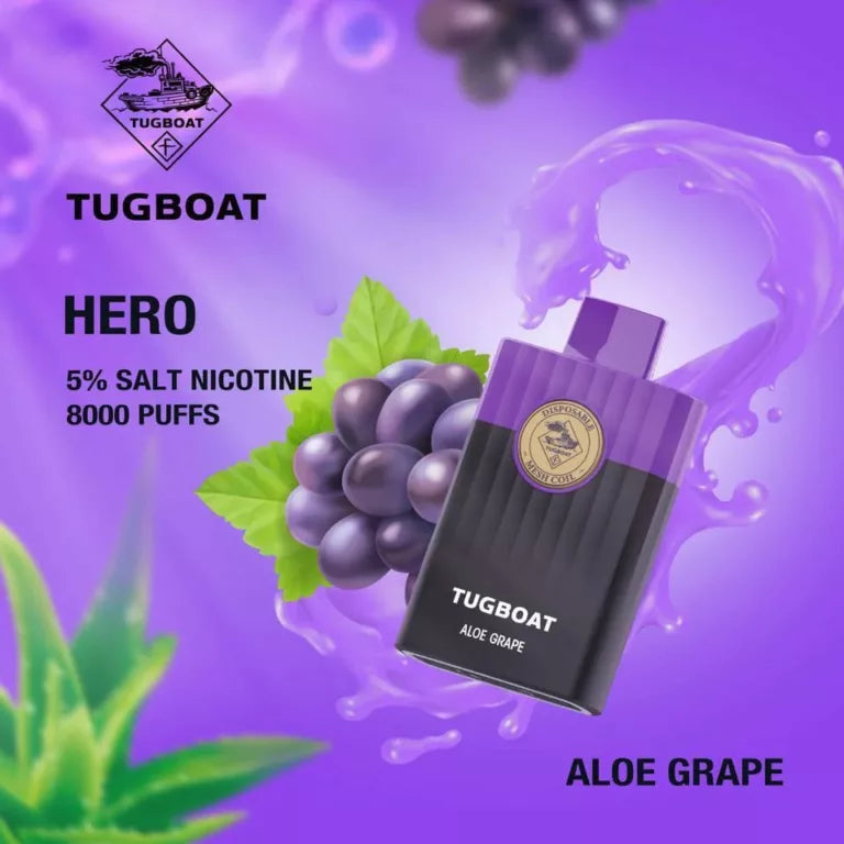 TUGBOAT HERO 8000 PUFFS DISPOSABLE KIT WITH 5% NICOTINE