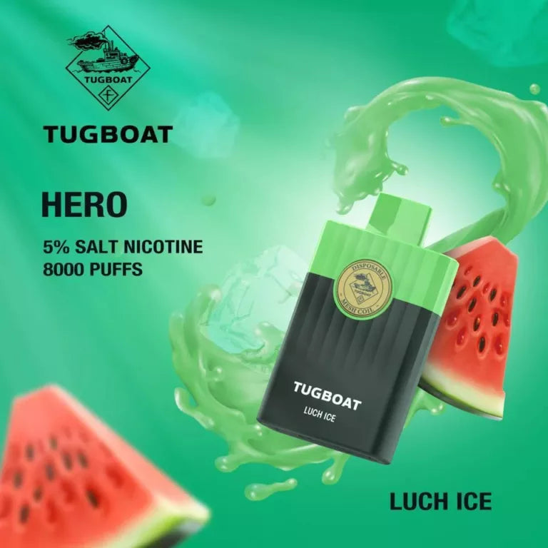 TUGBOAT HERO 8000 PUFFS DISPOSABLE KIT WITH 5% NICOTINE