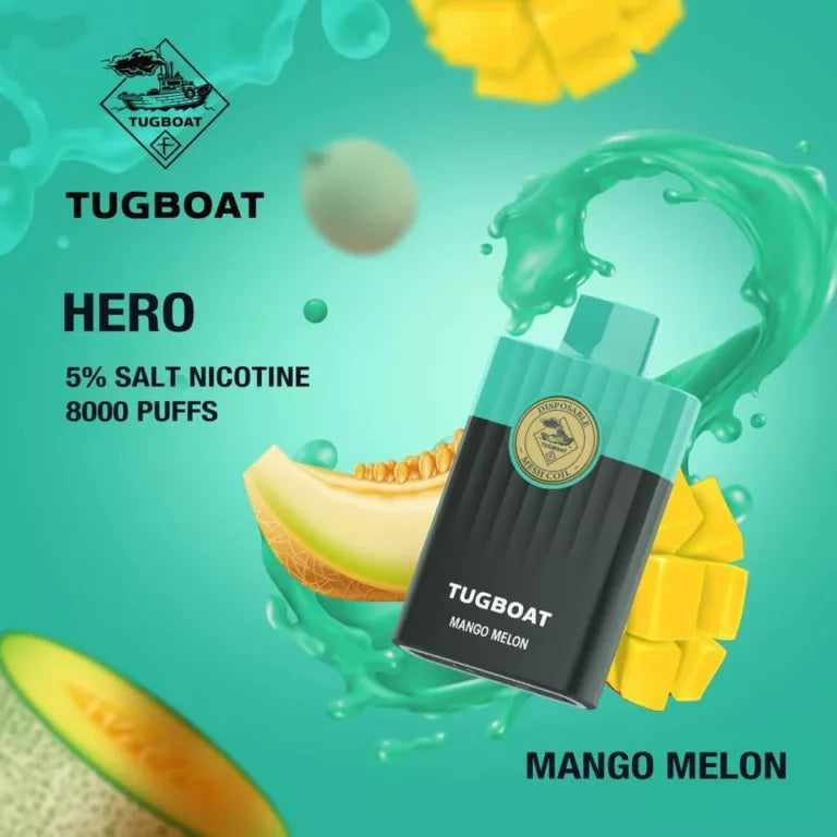 TUGBOAT HERO 8000 PUFFS DISPOSABLE KIT WITH 5% NICOTINE