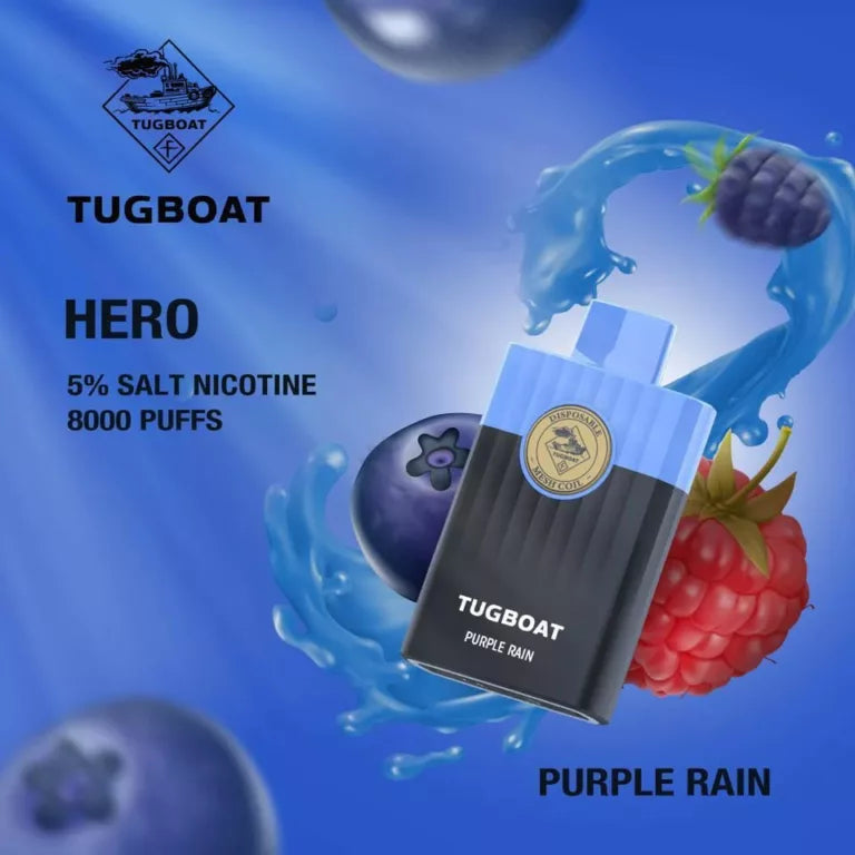 TUGBOAT HERO 8000 PUFFS DISPOSABLE KIT WITH 5% NICOTINE