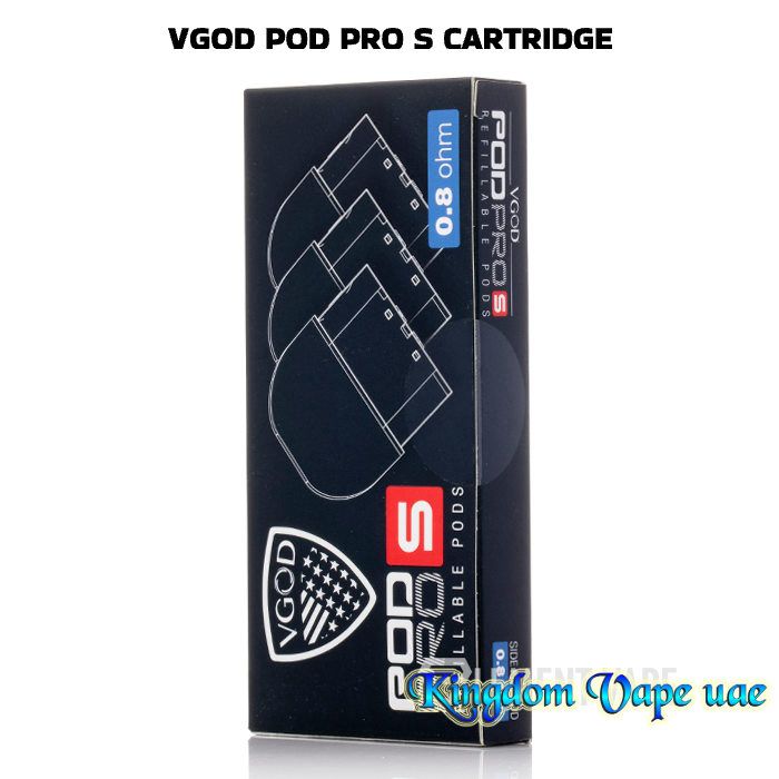VGOD POD PRO S cartridge packaging on a white background/ Vape Shop Near me/ Vgod Kit