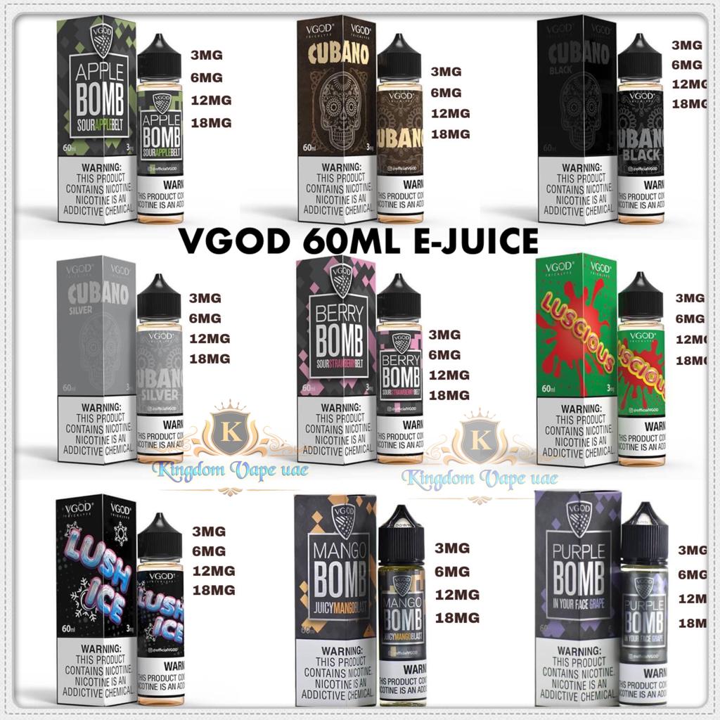 Vgod 60ml E-Juice - Kingdom Vape UAE Vgod 60ml E-Juice - Kingdom Vape UAE