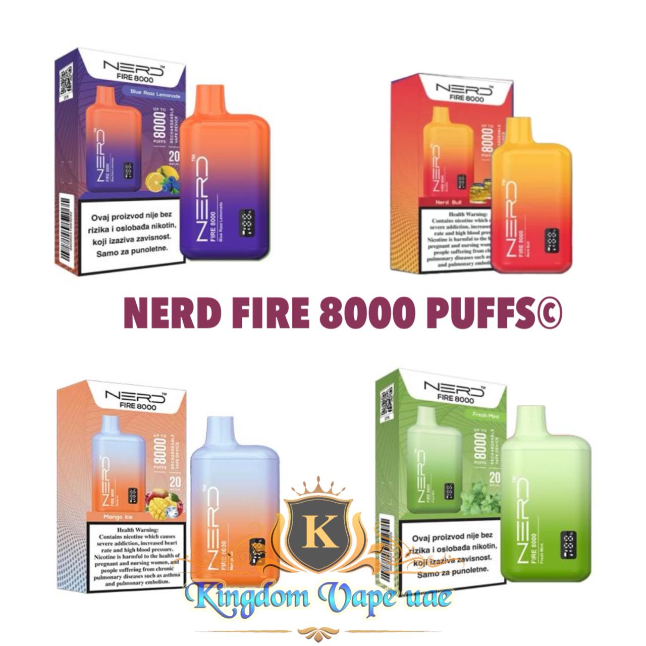 Nerd Fire 8000 Puffs 20mg Nicotine Disposable Kit