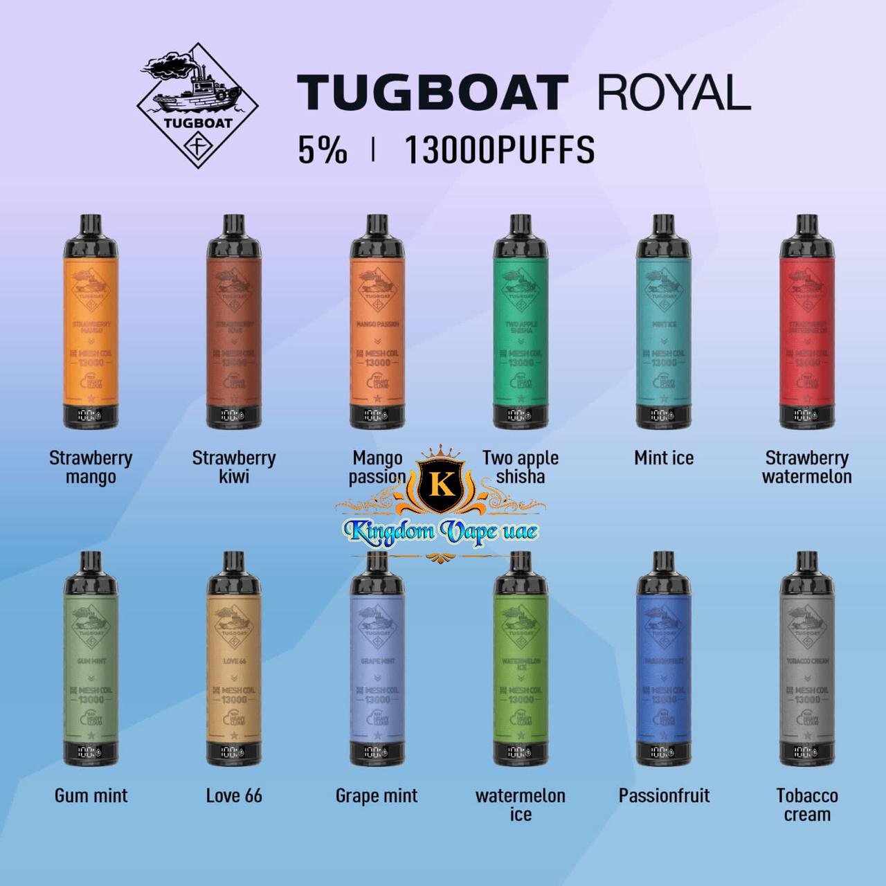 New Tugboat Royal 13000 Puffs Disposable Vape