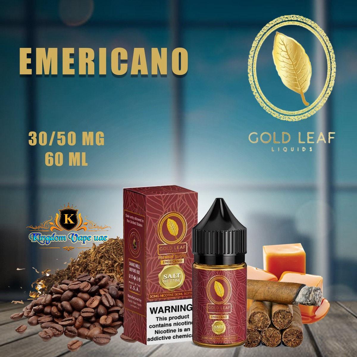 Gold leaf 30ml saltnic 30mg/50mg Nicotine