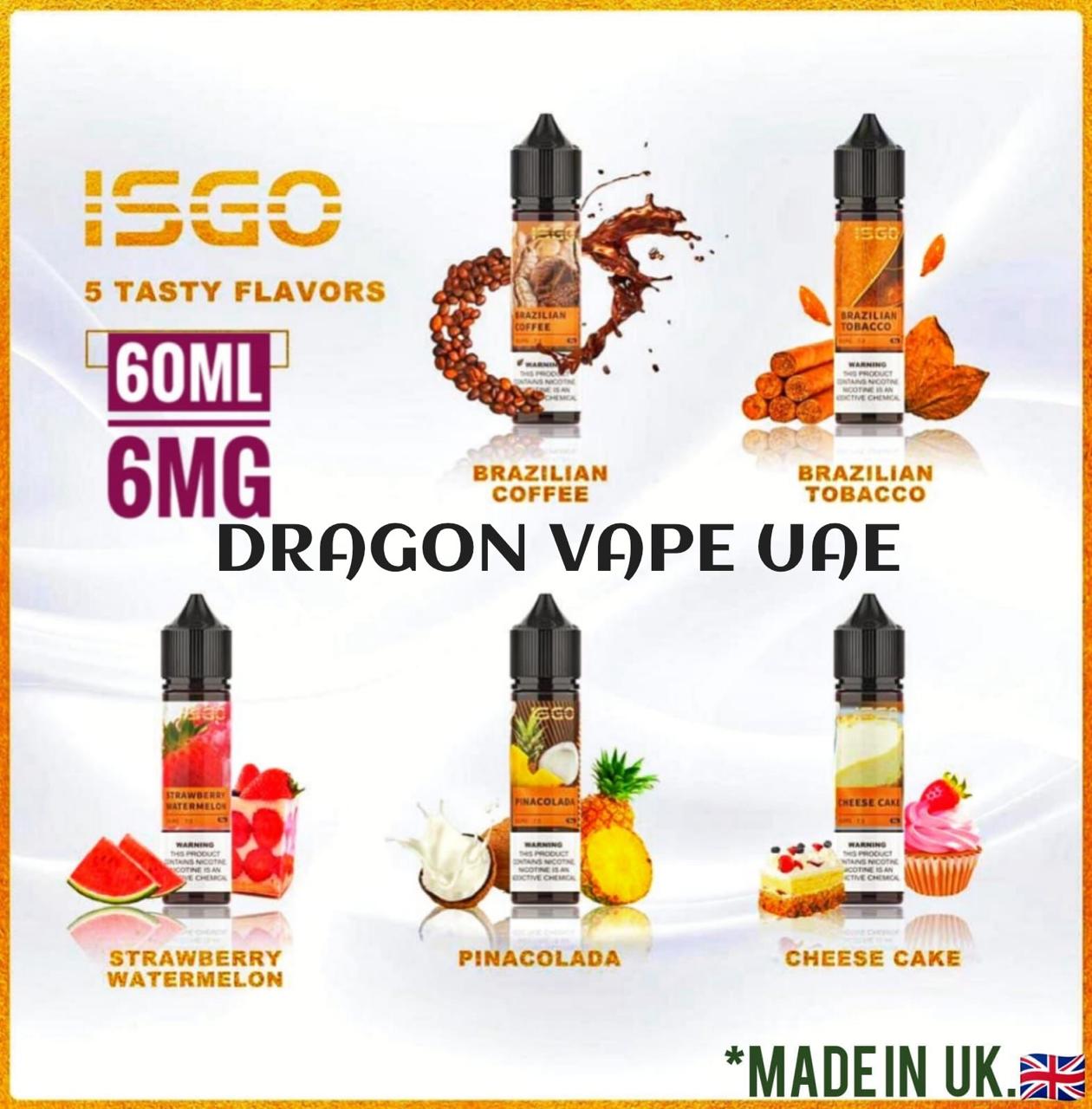 ISGO 60ML E-LIQUID 3MG/6MG Series|