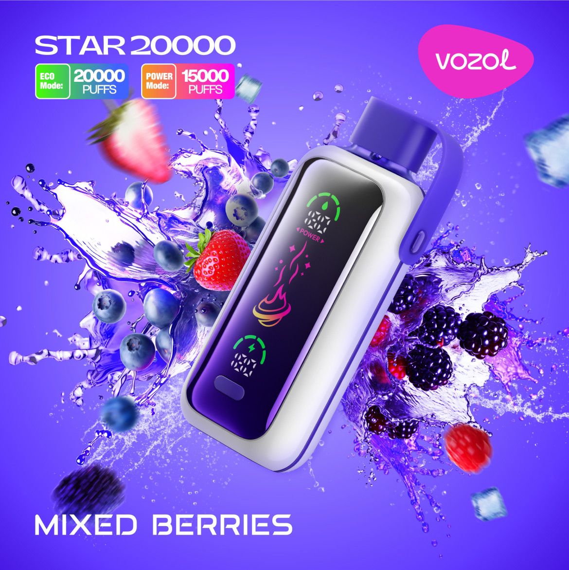 Vozol Star 20000 Puffs Disposable Vape With Led Screen|Dubai