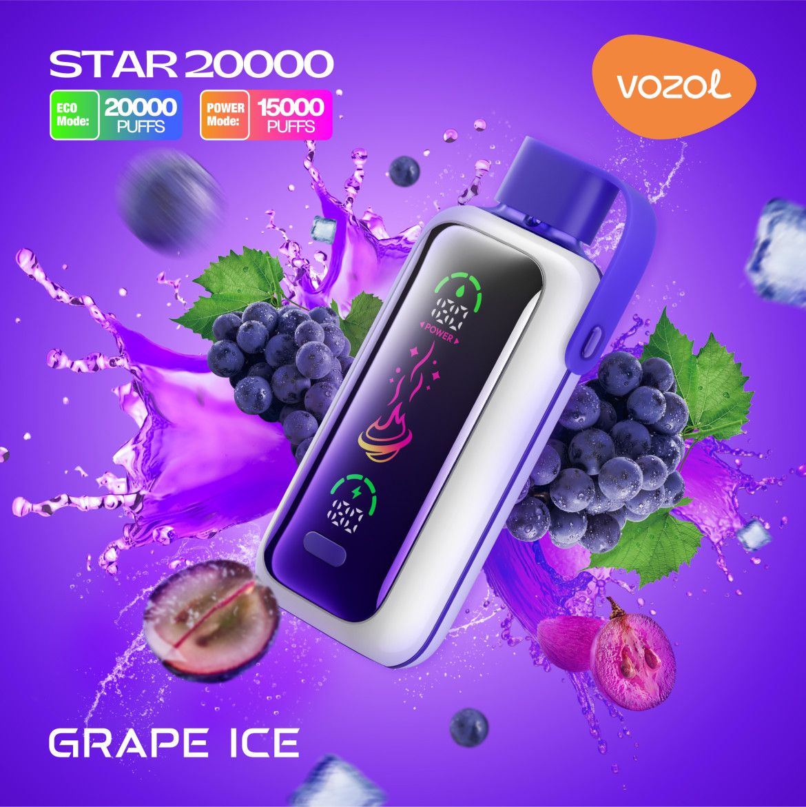 Vozol Star 20000 Puffs Disposable Vape With Led Screen|Dubai