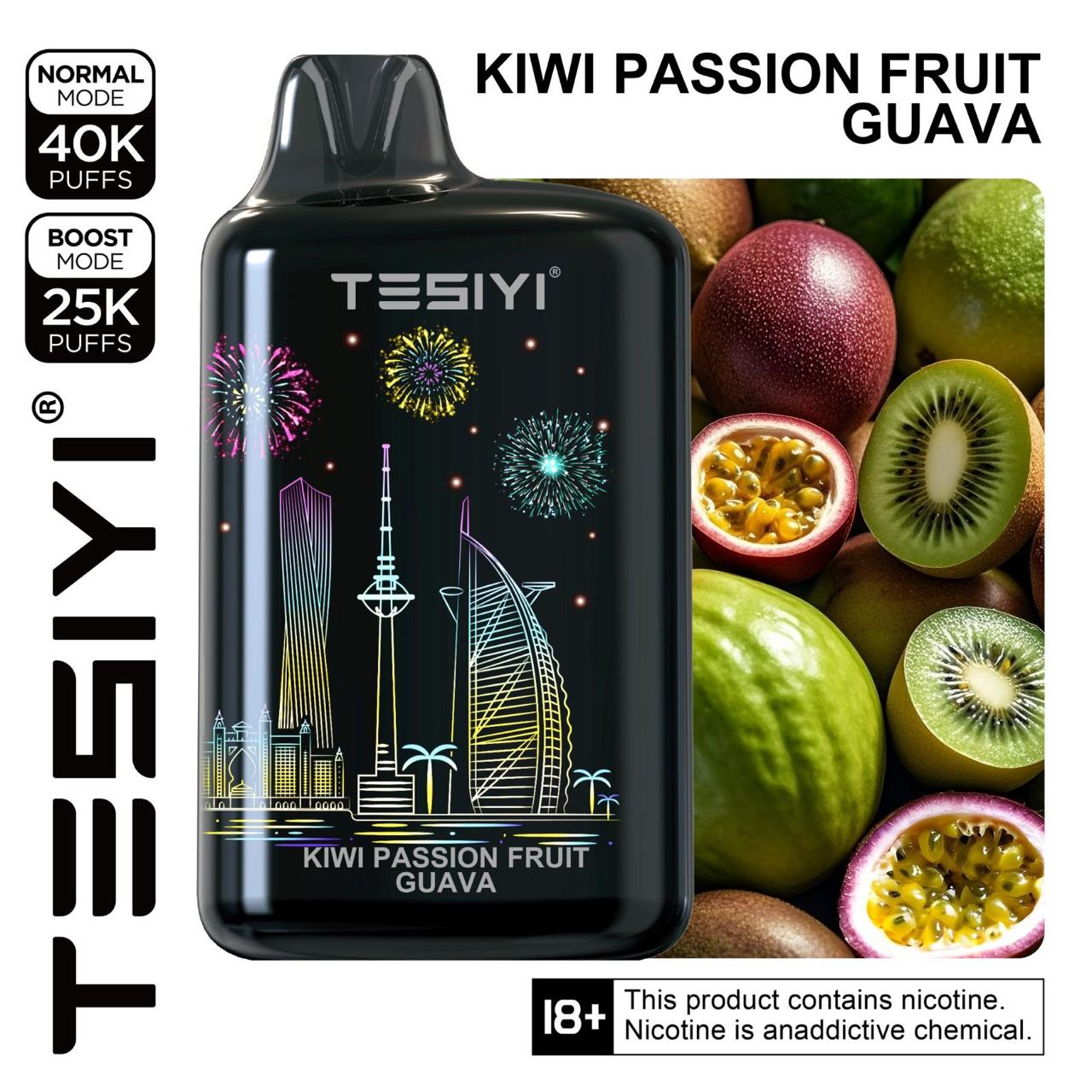 Tesiyi Ultra Max 40000 puffs With 360° LED Screen| Vapes Shop Business Bay