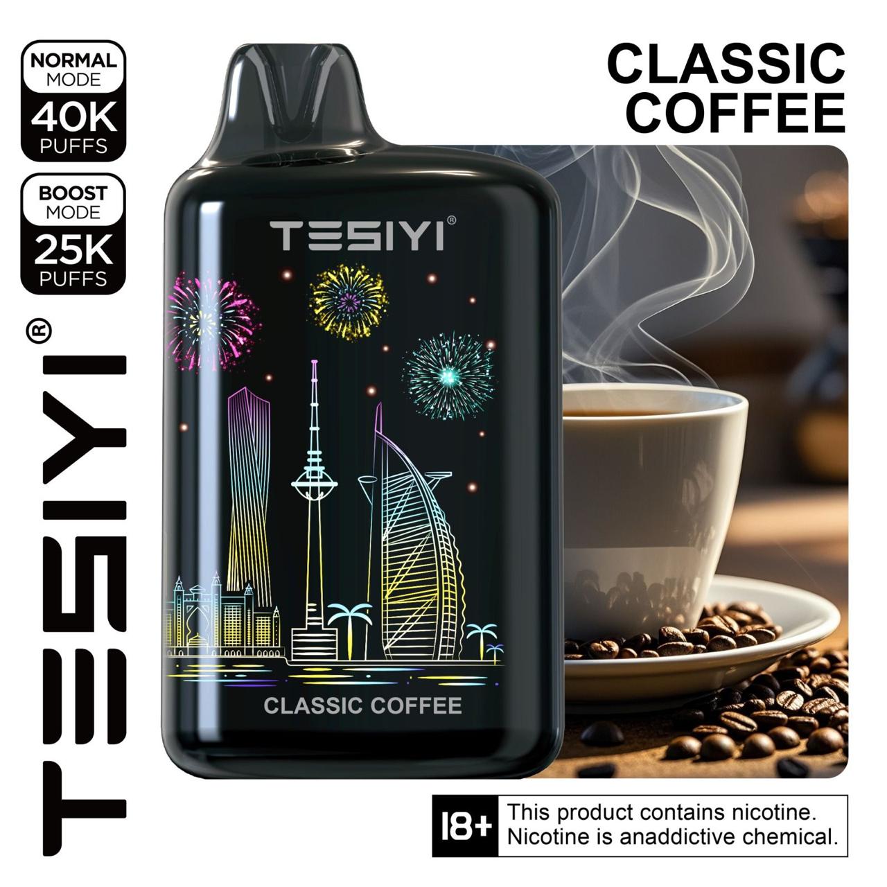 Tesiyi Ultra Max 40000 puffs With 360° LED Screen| Vapes Shop Business Bay