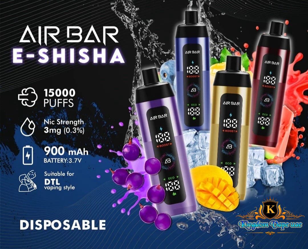Air Bar E-Shisha 15000 Puffs Disposable Vape Dubai