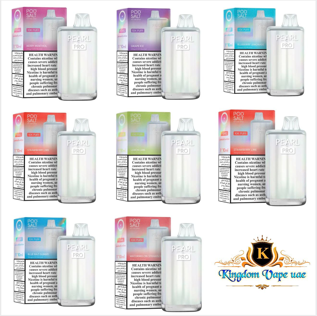 POD SALT Pearl Pro 10000 Puffs Disposable Vape UAE|