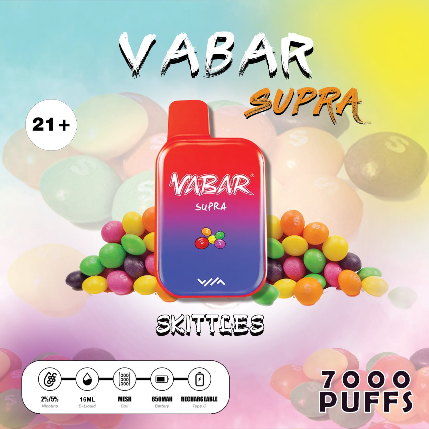 Vabar Supra 7000 Puffs Disposable.