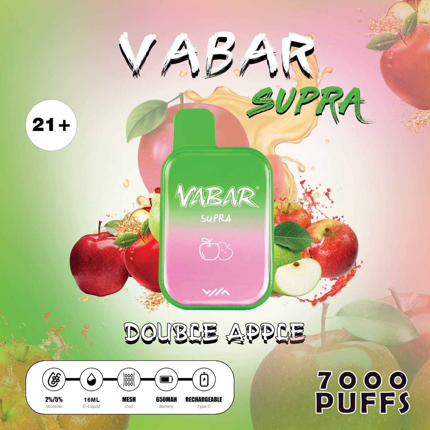 Vabar Supra 7000 Puffs Disposable.