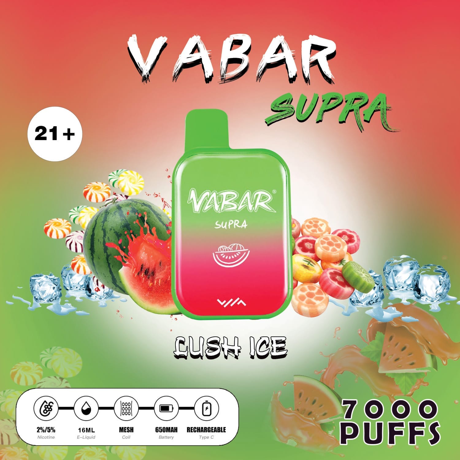 Vabar Supra 7000 Puffs Disposable.