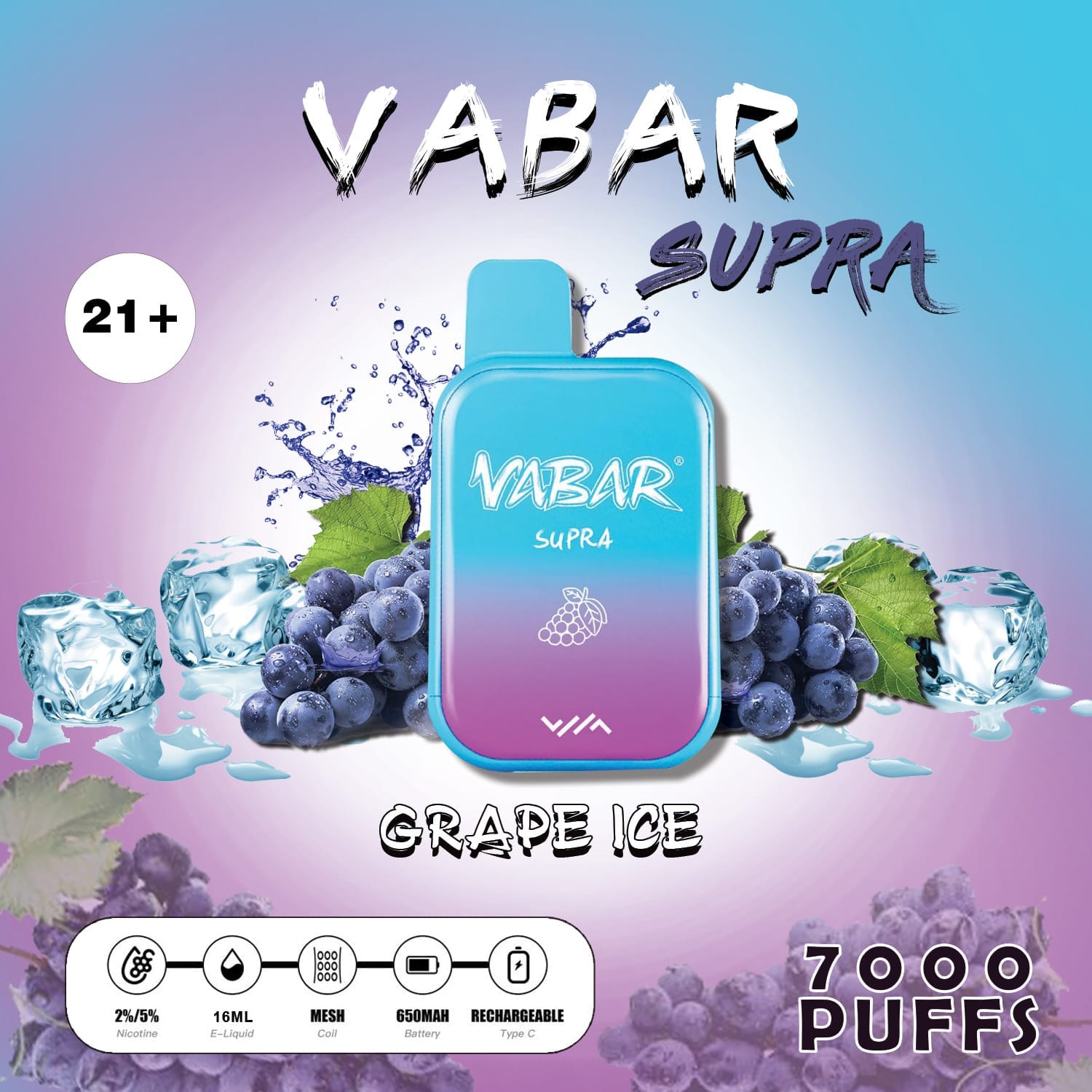 Vabar Supra 7000 Puffs Disposable.